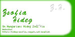 zsofia hideg business card